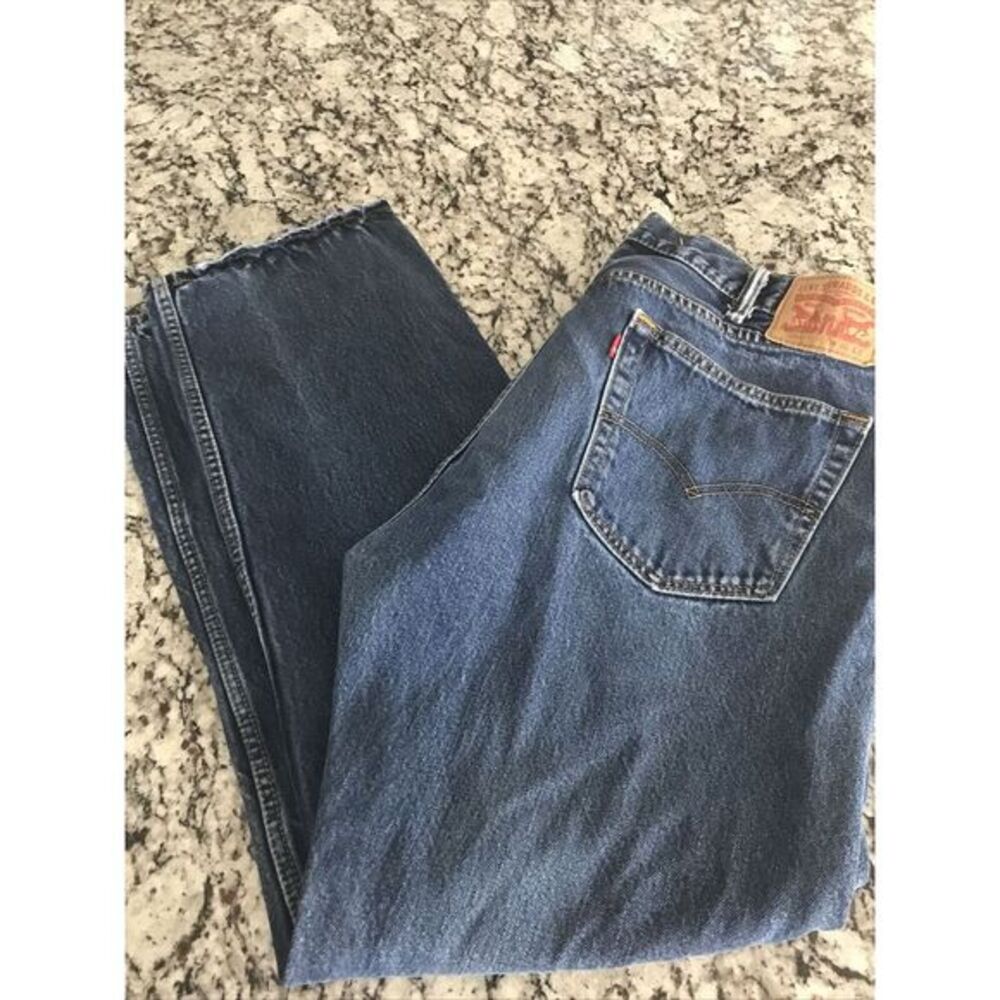 Levi's 505 38x32 Regular Fit Straight Leg Zip Fly Blue Jeans Premium Men's Denim